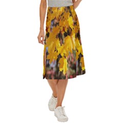 Amazing Arrowtown Autumn Leaves Midi Panel Skirt