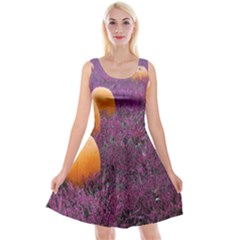  Autumn Decoration Autumn Flowers Autumn Plant Reversible Velvet Sleeveless Dress