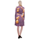  Autumn Decoration Autumn Flowers Autumn Plant Long Sleeve Velvet Front Wrap Dress View2