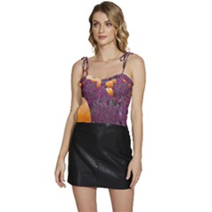  Autumn Decoration Autumn Flowers Autumn Plant Flowy Camisole Tie Up Top