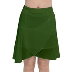 Forest Obsidian Chiffon Wrap Front Skirt by HWDesign