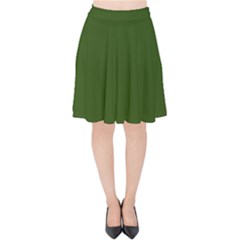 Forest Obsidian Velvet High Waist Skirt by HWDesign