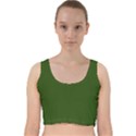 Forest Obsidian Velvet Racer Back Crop Top View1