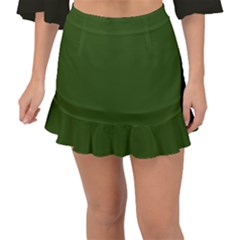 Forest Obsidian Fishtail Mini Chiffon Skirt by HWDesign