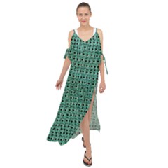 Painted Flowers In Beautiful Style And So Stylish Maxi Chiffon Cover Up Dress