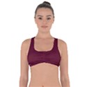 Burgundy Scarlet Got No Strings Sports Bra View1