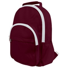 Burgundy Scarlet Rounded Multi Pocket Backpack by BohoMe