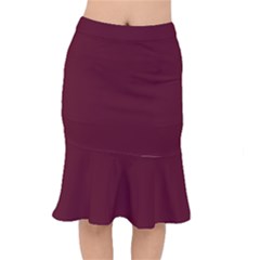 Burgundy Scarlet Short Mermaid Skirt by BohoMe