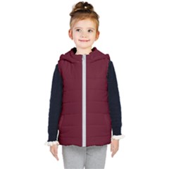 Burgundy Scarlet Kids  Hooded Puffer Vest