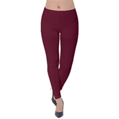 Burgundy Scarlet Velvet Leggings by BohoMe