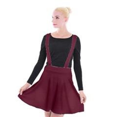 Burgundy Scarlet Suspender Skater Skirt by BohoMe