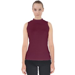 Burgundy Scarlet Mock Neck Shell Top by BohoMe