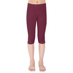 Burgundy Scarlet Kids  Capri Leggings  by BohoMe