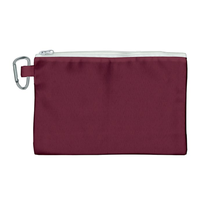 Burgundy Scarlet Canvas Cosmetic Bag (Large)