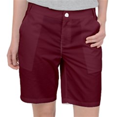 Burgundy Scarlet Pocket Shorts by BohoMe