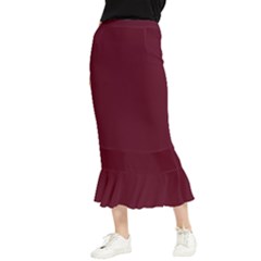 Burgundy Scarlet Maxi Fishtail Chiffon Skirt by BohoMe