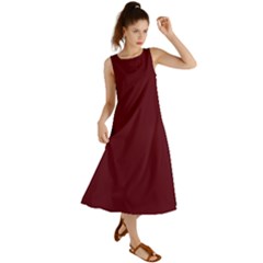 Burgundy Scarlet Summer Maxi Dress