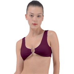 Burgundy Scarlet Ring Detail Bikini Top by BohoMe