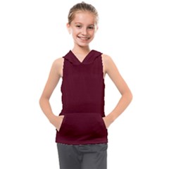 Burgundy Scarlet Kids  Sleeveless Hoodie by BohoMe