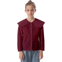 Burgundy Scarlet Kids  Peter Pan Collar Blouse by BohoMe