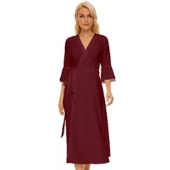 Burgundy Scarlet Midsummer Wrap Dress