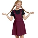 Burgundy Scarlet Kids  Apron Dress View1