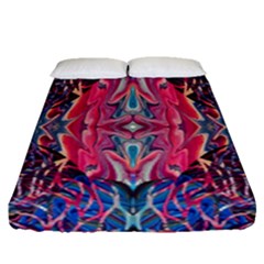 Abstract Arabesque Fitted Sheet (queen Size) by kaleidomarblingart