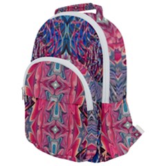 Abstract Arabesque Rounded Multi Pocket Backpack by kaleidomarblingart