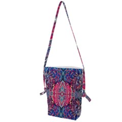 Abstract Arabesque Folding Shoulder Bag by kaleidomarblingart