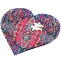 Abstract arabesque Wooden Puzzle Heart View2