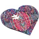 Abstract arabesque Wooden Puzzle Heart View3