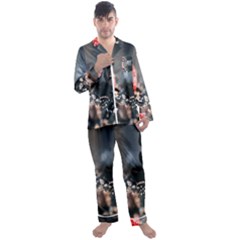 Chocolate Dark Men s Long Sleeve Satin Pajamas Set