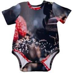 Chocolate Dark Baby Short Sleeve Bodysuit by artworkshop