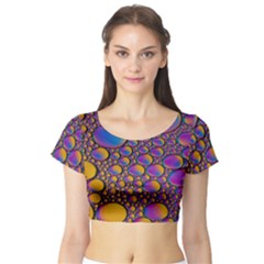 Bubble Color Short Sleeve Crop Top by artworkshop