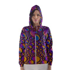 Bubble Color Women s Hooded Windbreaker by artworkshop