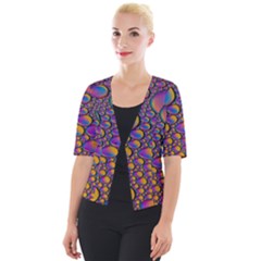 Bubble Color Cropped Button Cardigan by artworkshop