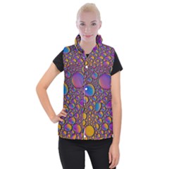 Bubble Color Women s Button Up Vest by artworkshop