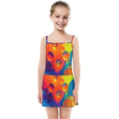 Colorfull Pattern Kids  Summer Sun Dress