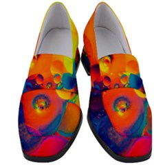 Colorfull Pattern Women s Chunky Heel Loafers by artworkshop