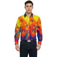 Colorfull Pattern Men s Long Sleeve Pocket Shirt  by artworkshop