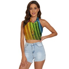  Colorful Illustrations Backless Halter Cami Shirt by artworkshop