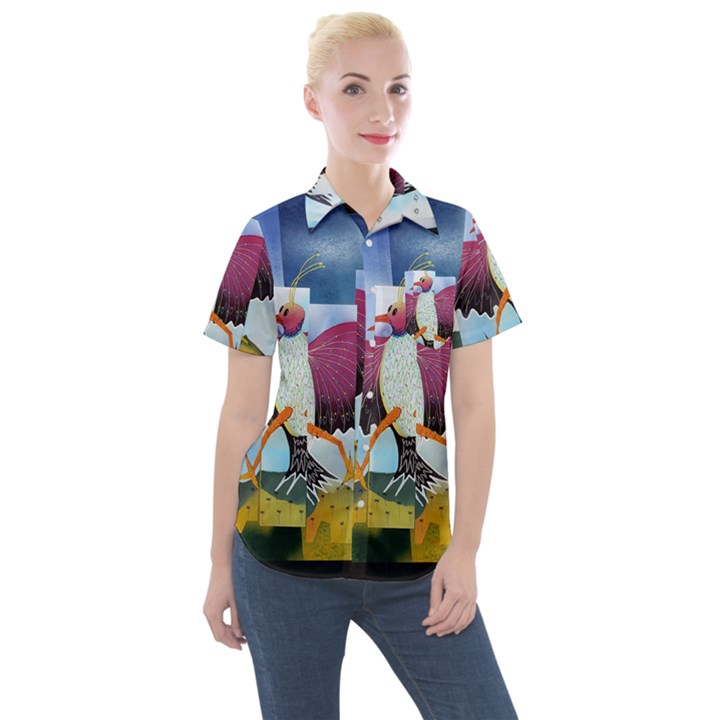 Leroyjacks Women s Short Sleeve Pocket Shirt