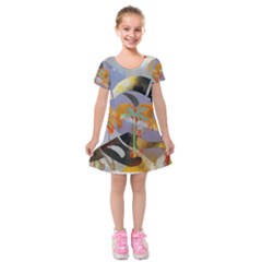 Leroyjacks Kids  Short Sleeve Velvet Dress