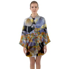 Leroyjacks Long Sleeve Satin Kimono