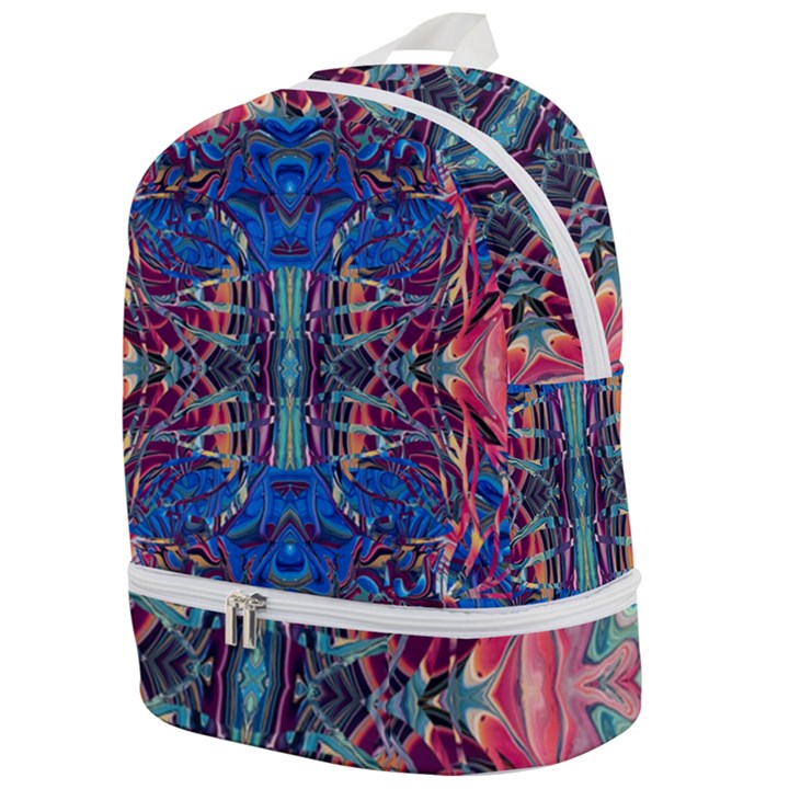 Cobalt arabesque Zip Bottom Backpack