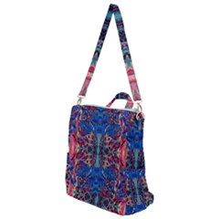 Cobalt Arabesque Crossbody Backpack by kaleidomarblingart