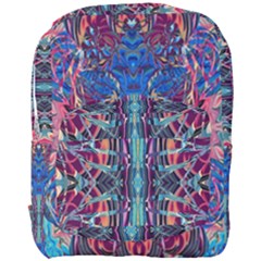 Cobalt Arabesque Full Print Backpack by kaleidomarblingart