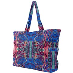 Cobalt Arabesque Simple Shoulder Bag by kaleidomarblingart