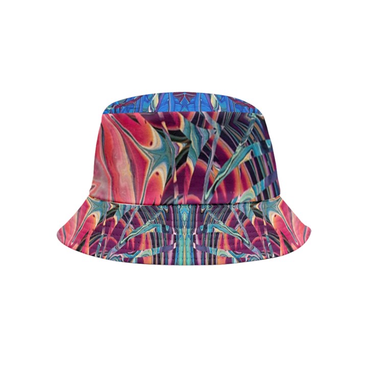 Cobalt arabesque Inside Out Bucket Hat (Kids)