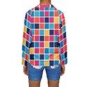 Square Plaid Checkered Pattern Kids  Long Sleeve Swimwear View2